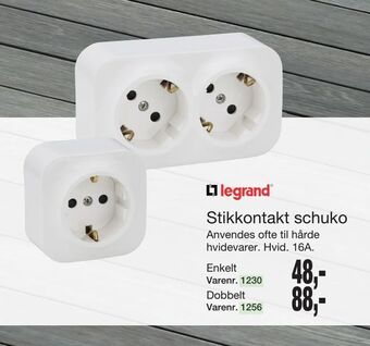 Harald Nyborg Stikkontakt schuko tilbud