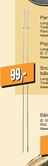 Harald Nyborg Snobrødspinde til bålsted 2-pak tilbud