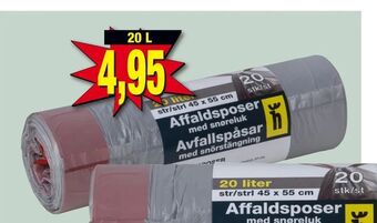 Harald Nyborg Affaldsposer med snøreluk tilbud