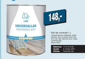 Harald Nyborg Klar lak universal 1 L tilbud