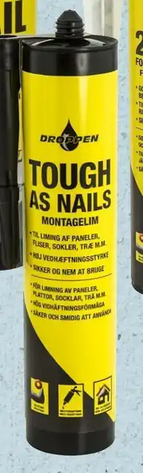 Harald Nyborg Tough as Nails montagelim 300 ml tilbud