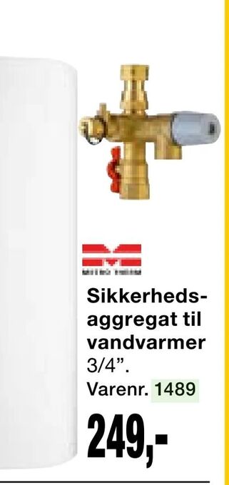Harald Nyborg Sikkerhedsaggregat til vandvarmer tilbud