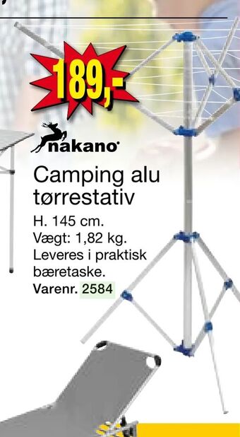 Harald Nyborg Camping alu tørrestativ tilbud
