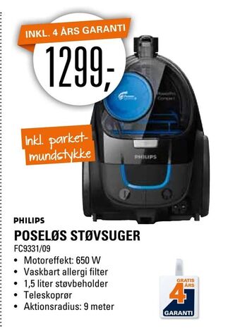 El-Salg Poseløs støvsuger tilbud