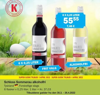 Købmandsgården Schloss Sommerau alkoholfri tilbud