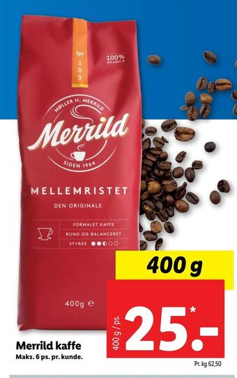 Let-Køb Merrild kaffe tilbud