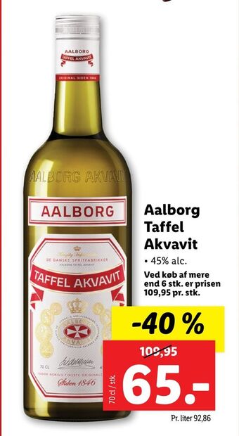 Let-Køb Aalborg Taffel Akvavit tilbud