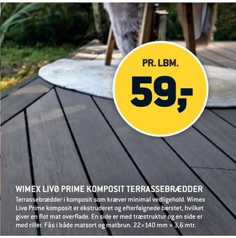 XL-BYG Wimex livø prime komposit terrassebrædder tilbud