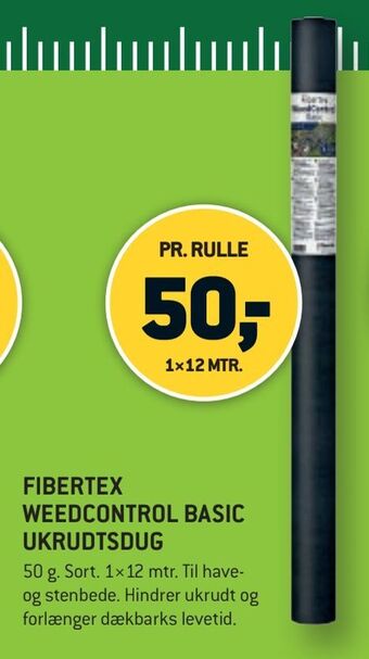 XL-BYG Fibertex weedcontrol basic ukrudtsdug tilbud