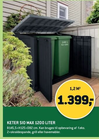 XL-BYG Keter sio max 1200 liter tilbud
