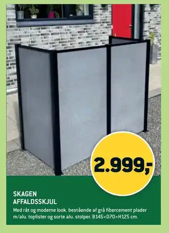 XL-BYG Skagen affaldsskjul tilbud