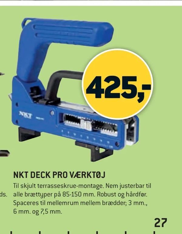 Nkt deck pro værktøj tilbud hos XLBYG