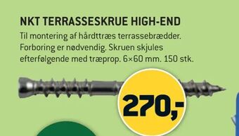 XL-BYG Nkt terrasseskrue high-end tilbud