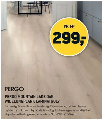 Pergo mountain lake oak widelongplank laminatgulv