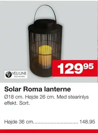 Bauhaus Solar Roma lanterne tilbud