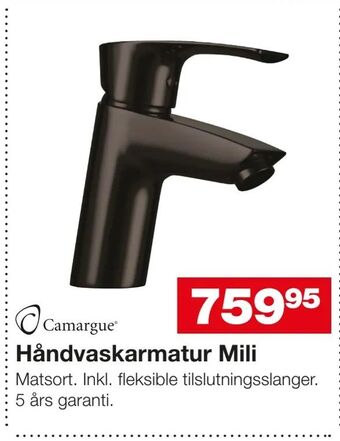 Bauhaus Håndvaskarmatur Mili tilbud