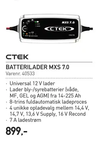 Thansen Batterilader mxs 7,0 tilbud