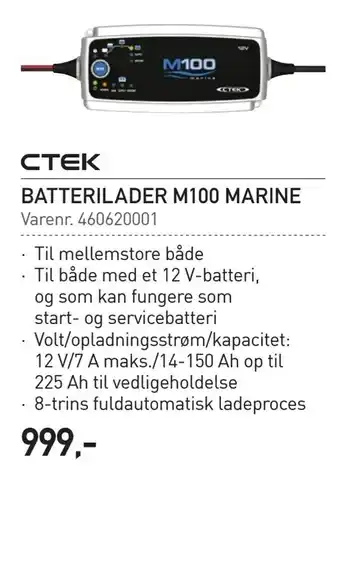 Thansen Batterilader m100 marine tilbud