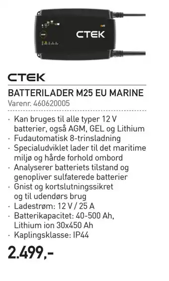 Thansen Batterilader m25 eu marine tilbud