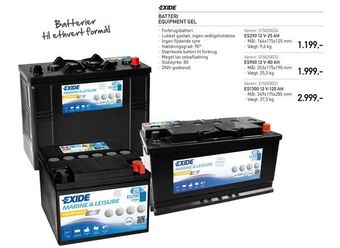 Batteri equipment gel