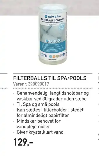 Thansen Filterballs til spa/pools tilbud