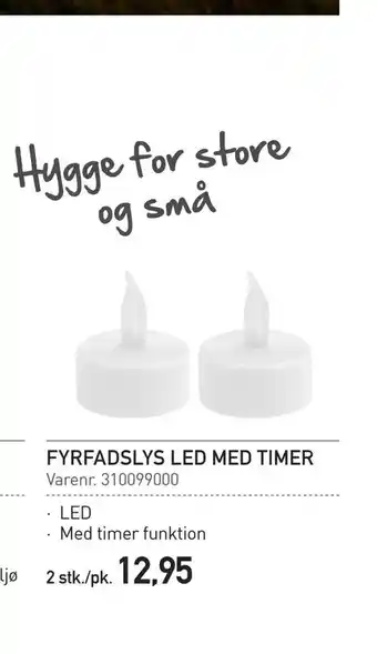 Thansen Fyrfadslys led med timer tilbud