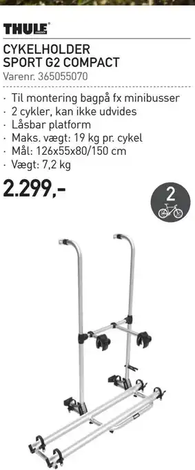 Thansen Cykelholder sport g2 compact tilbud