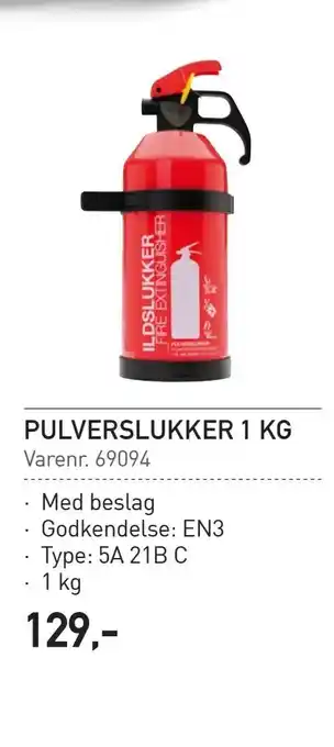 Thansen Pulverslukker 1 kg tilbud