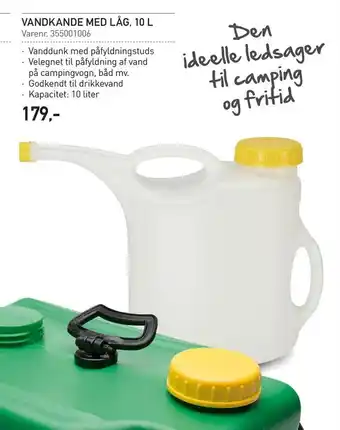 Vandkande med låg, 10 l