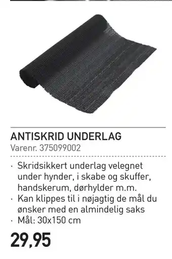 Thansen Antiskrid underlag tilbud