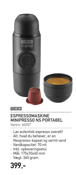 Thansen Espressomaskine minipresso ns portabel tilbud