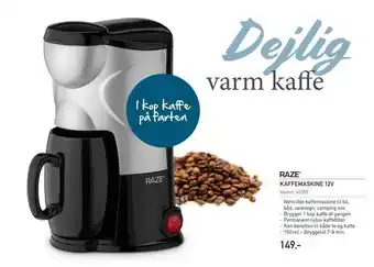 Thansen Kaffemaskine 12v tilbud