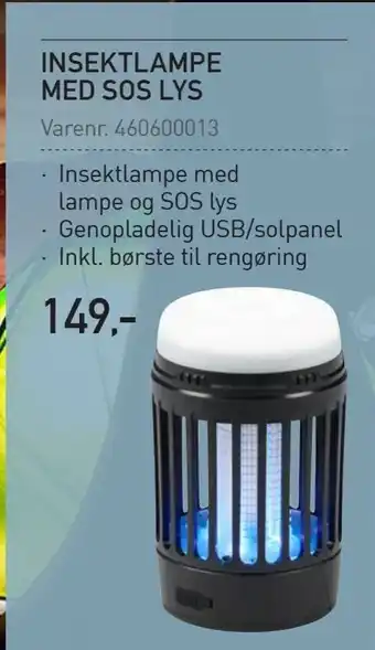Insektlampe med sos lys