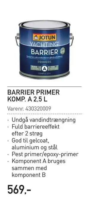 Barrier primer komp. a 2,5 l
