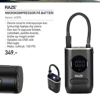 Mikrokompressor på batteri