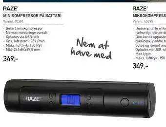 Thansen Minikompressor på batteri tilbud