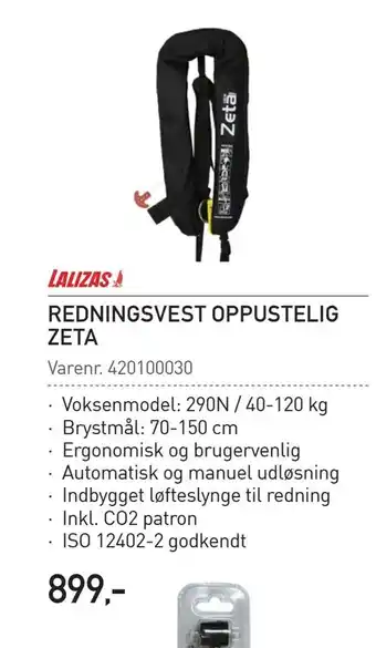 Redningsvest oppustelig zeta