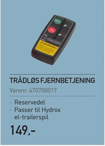 Trådløs fjernbetjening
