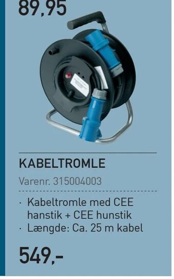 Thansen Kabeltromle tilbud