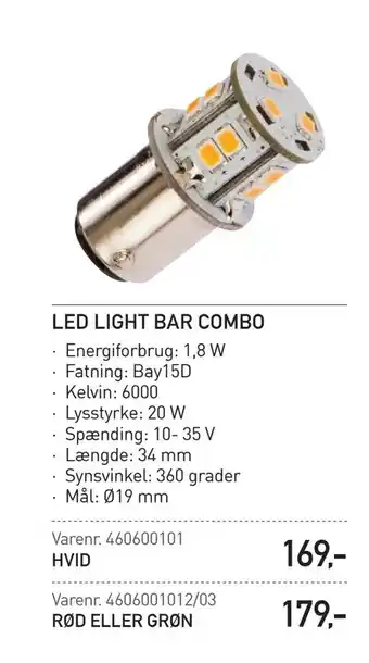 Thansen Led light bar combo tilbud