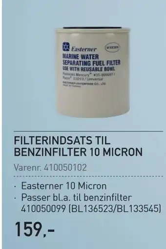 Filterindsats til benzinfilter 10 micron
