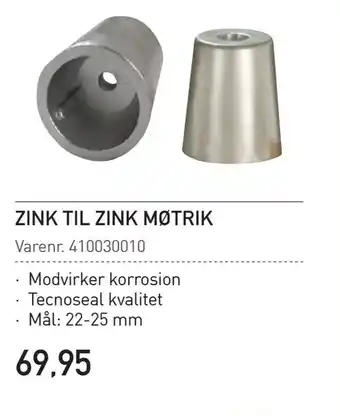 Thansen Zink til zink møtrik tilbud