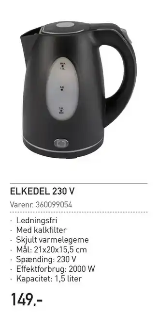 Thansen Elkedel 230 v tilbud