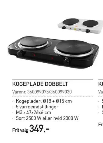 Kogeplade dobbelt