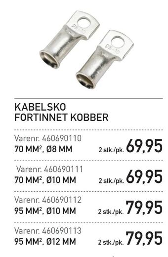 Kabelsko fortinnet kobber