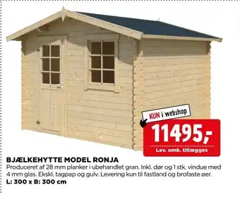 Bjælkehytte model ronja