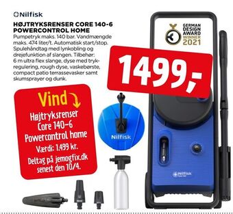 jem & fix Højtryksrenser core 140-6 powercontrol home tilbud