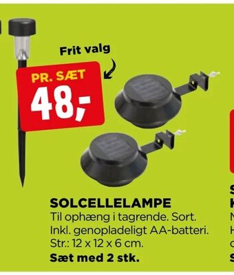 jem & fix Solcellelampe tilbud
