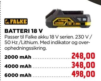 jem & fix Batteri 18 v tilbud