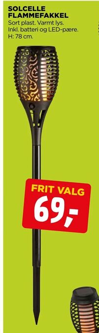 jem & fix Solcelle flammefakkel tilbud